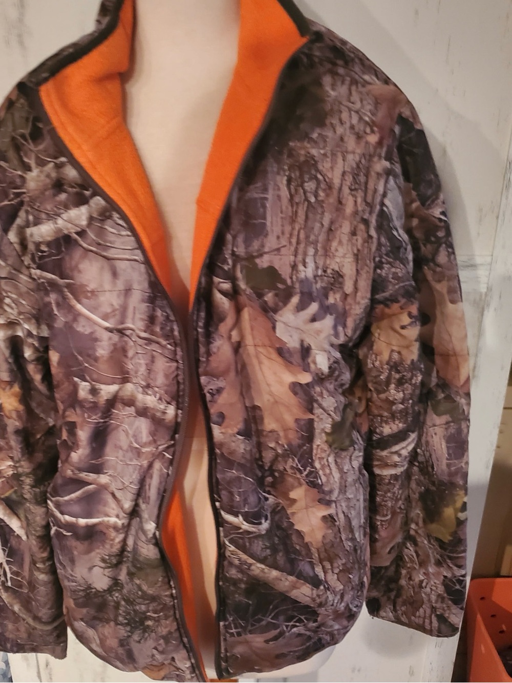 RedHead Men's Reversible Camouflage Jacket with Orange Lining